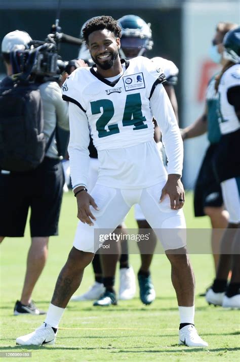 Darius Slay Of The Philadelphia Eagles Reacts During Training Camp At News Photo Getty Images