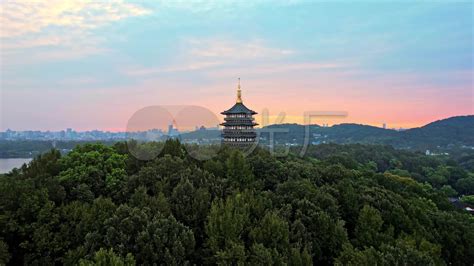 航拍杭州雷峰塔日出美景多镜头3840x2160高清视频素材下载编号9123453实拍视频光厂vj师网