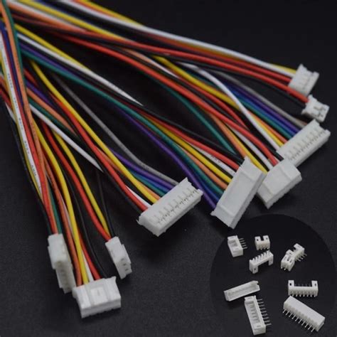 7p Lot de 10 connecteurs Micro JST PH 2 0 26awg 2 0mm câble à broche