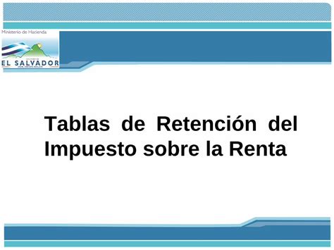 PDF Tablas de retención del Impuesto sobre la Rentaahuachapan mined