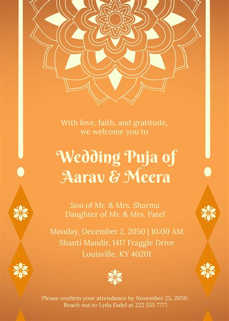 Free Puja Invitation Templates Editable And Printable