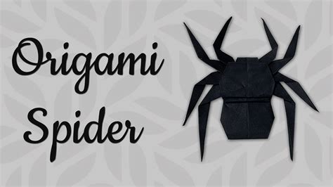 How To Make Halloween Spider Paper Origami Spider Youtube