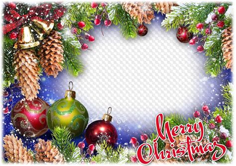 Free Christmas Photo Frame Template PSD PNG Merry Christmas