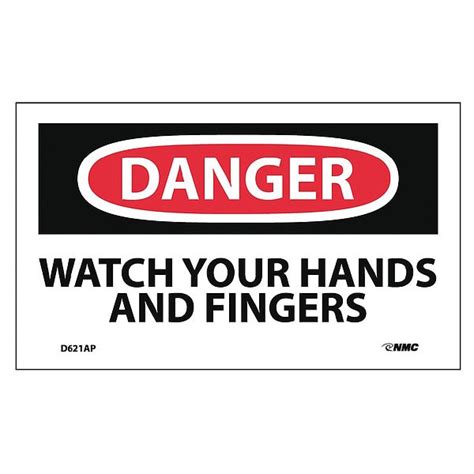 Nmc Danger Watch Your Hands And Fingers Label Pk D Ap Zoro