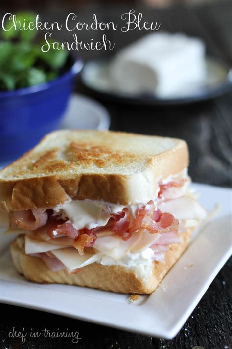 Chicken Cordon Bleu Sandwich Chef In Training