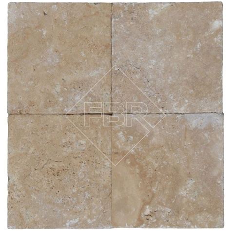 6x6 Walnut Tumbled Travertine Paver 3cm FBR Marble PAVERS POOL