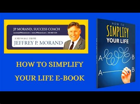 How To Simplify Your Life Ebook Youtube