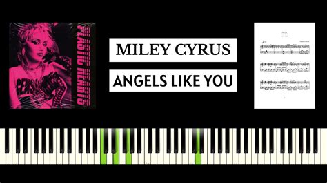 Miley Cyrus Angels Like You Best Piano Tutorial Cover Youtube