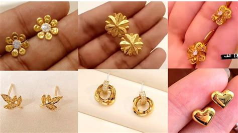 Gold Stud S Ear Tops Design Idea Light Weight Ear Tops Design Youtube