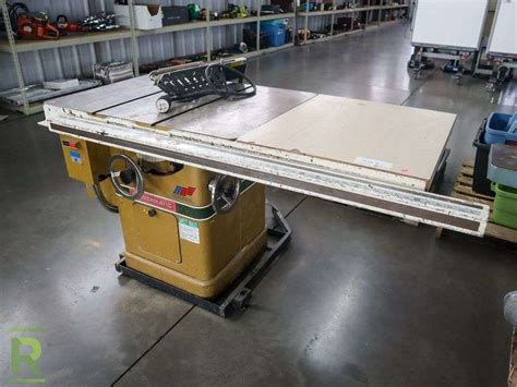 Powermatic 66 10 Tilting Arbor Table Saw 5hp 230v 3ph S N 8266848 With Rolling Stand