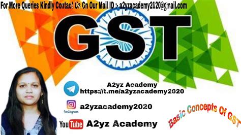 Basic Concepts Of Gst For Beginners What Is Gst Types Of Gst Hvscpsc Youtube