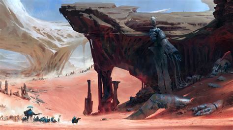 Sand Giant People Artwork P Wreckage Rock Formations Robot