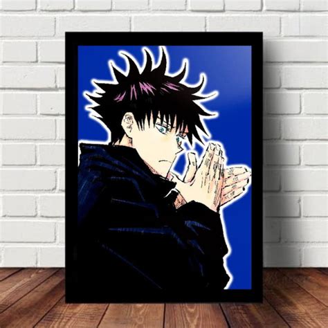 Quadro Decorativo Megumi Jujutsu Kaisen Vidro E Moldura