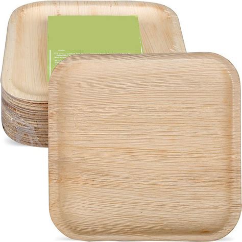 Inch Square Biodegradable Bamboo Plates Palm Leaf Plates Palm Leaf