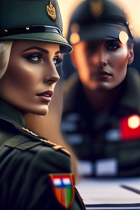 Lexica A Sexy Polish Female Military General With Long Blonde Hair