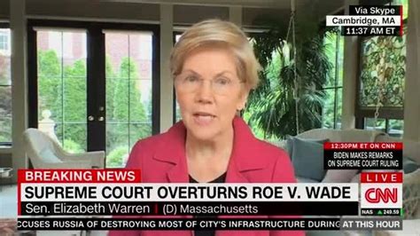 Sen Warren Shares Anger Over The Supreme Court Overturning Roe V Wade