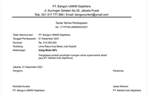 Detail Contoh Tanda Terima Invoice Koleksi Nomer 12