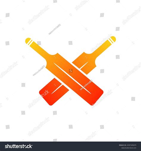 Cricket Bat Logo Cricket Logo Template Stock Vector Royalty Free