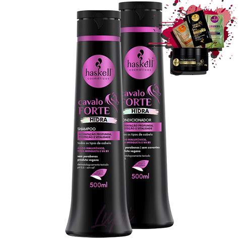 Kit Haskell Cavalo Forte Hidra Shampoo E Condicionador 500ml Shopee