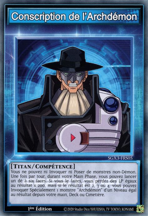 SGX3 FRS05 Conscription de l Archdémon Yu Gi Oh