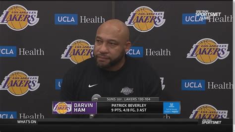 Darvin Ham Postgame Interview Los Angeles Lakers Lose To Phoenix Suns