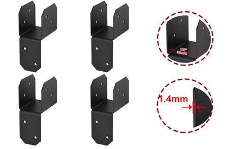 Amazon 4 PCS Black Post Caps Tie Bracket For 2x2 2x4 Post 17