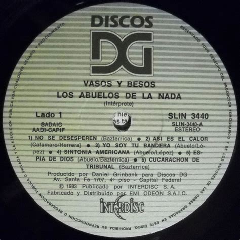 Los Abuelos De La Nada ‎vasos Y Besos 1983 Return To The Undergroundthe Other Side Of Music