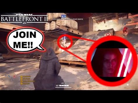 Star Wars Battlefront 2 PALPATINE TRIES TO GET REY TO JOIN HIM