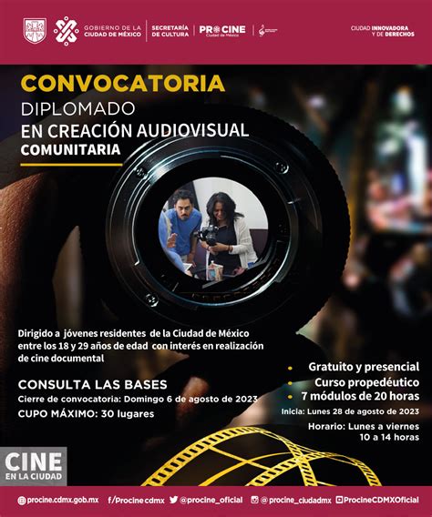 Lanza Procinecdmx Convocatoria Para Diplomado Gratuito En CreaciÓn