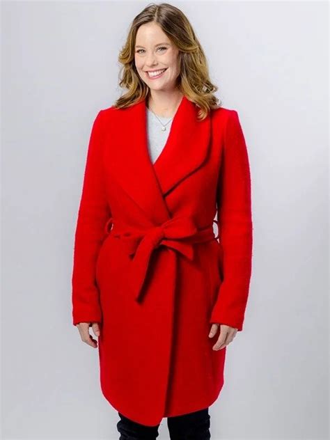 Ashley Williams Coat Christmas In Evergreen Allie Shaw Red Coat