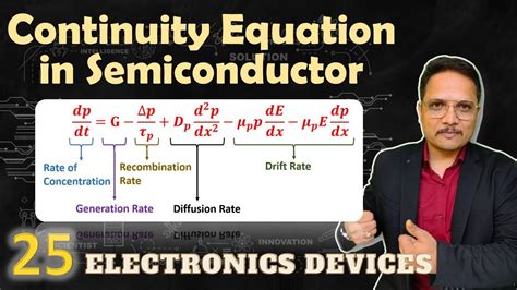 Continuity Equation In Semiconductor Electronics Devices And Circuits Edc Youtube