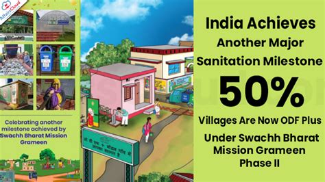 Of Indias Total Villages Achieved Odf Plus Status Under Sbm G Phase Ii