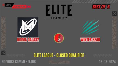 Dota 2 Live Nigma Galaxy Vs Winter Bear Elite League Closed