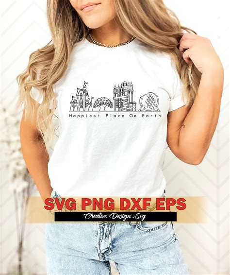 Disneyland Happiest Place On Earth Svg Png Dxf Eps Castle Etsy