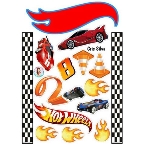 Jual Topper Hot Wheels Topper Kue Ulang Tahun Tema Hot Wheels Angka Bisa Diganti Sesuai