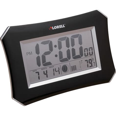Lorell Lcd Wallalarm Clock Clocks Lorell