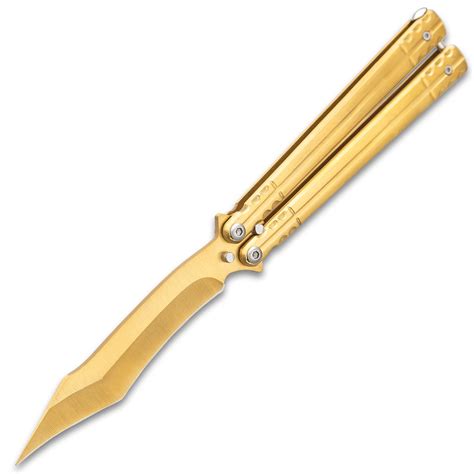 Golden Radiance Balisong Knife Butterfly, Stainless Steel