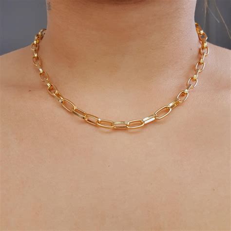 Colar Folheado A Ouro 18K Elos Chérie Bijoux