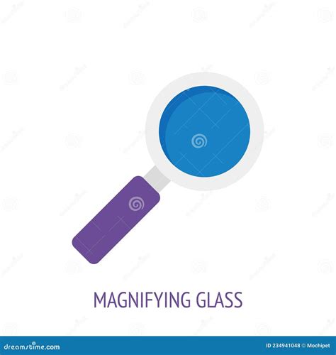 Magnifying Glass Vector Flat Icon Symbols Of Scientific Research Stock