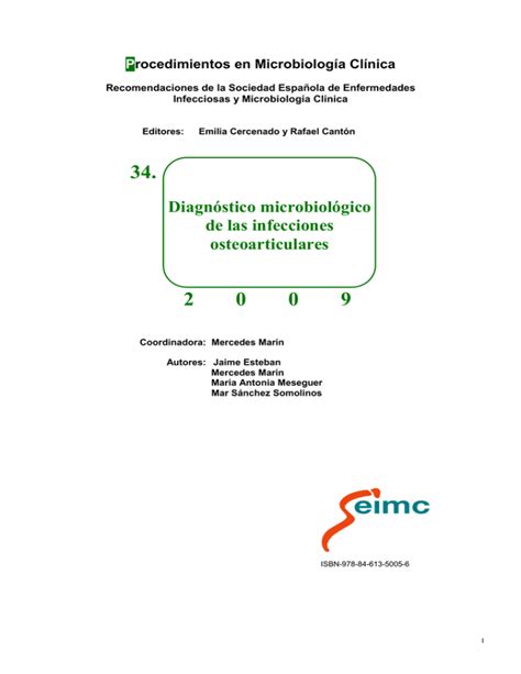 Diagnóstico microbiológico de las infecciones osteoarticulares