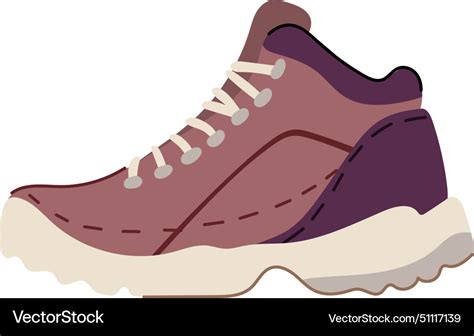 Adventures Hiking Boots Female Cartoon Royalty Free Vector