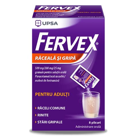 Prospect Fervex Raceala Si Gripa Pentru Adulti Mg Mg Farmacia