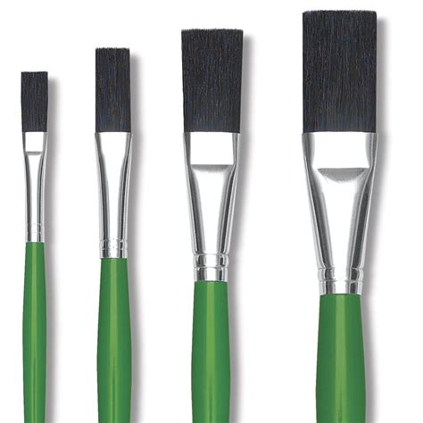 Blick Economy Black Bristle Brushes Easel Brushes Long Handle Set