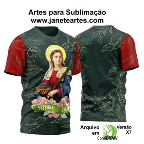 Arte Vetor Estampa Camisa Santa Luzia 2024 Modelo 01 Saber é Poder