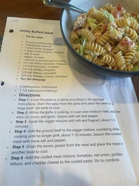 Delicious Jimmy Buffett Salad Recipe