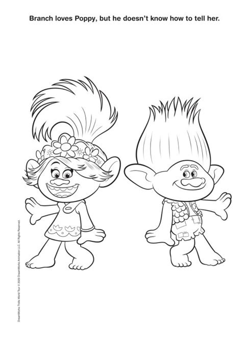 Pin On Trolls Branch And Poppy Colouring Pages Poppy Coloring Page