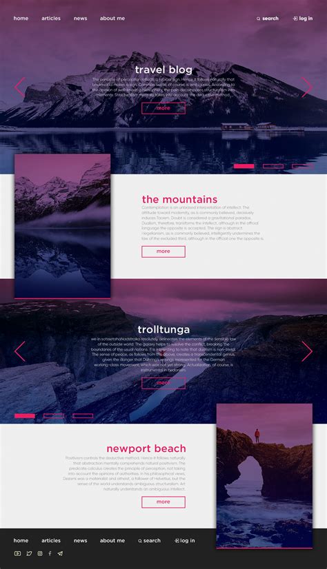 Travel blog. Блог о путешествиях. :: Behance