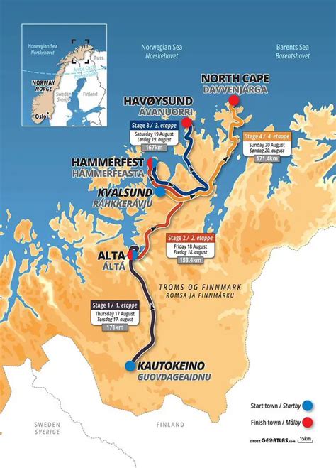 Arctic Race of Norway 2023 parcours et profils des étapes Videos de