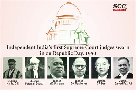 Indias First Supreme Court Judges Appointed On Republic Day Scc Times