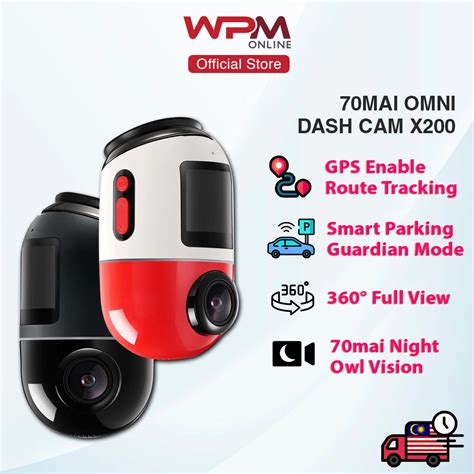 70mai Omni X200 Dash Cam 360 Full View 4G GPS AI Parking Surveillance